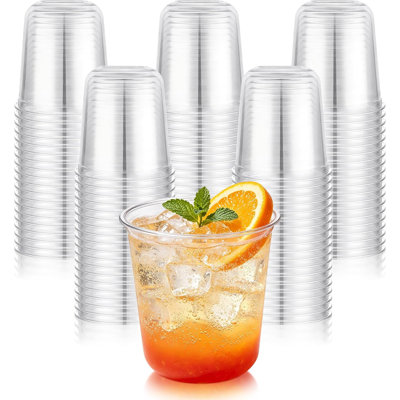 200 Pcs 12oz Clear Plastic Cups