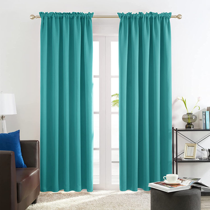 Rideaux occultant et isolant Northmoore, L 42 po x L 63 po, Bleu sarcelle
