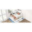 Lit de jour blanc avec rangement et connexions - pour une chambre à coucher confortable avec tiroirs et décoration durable