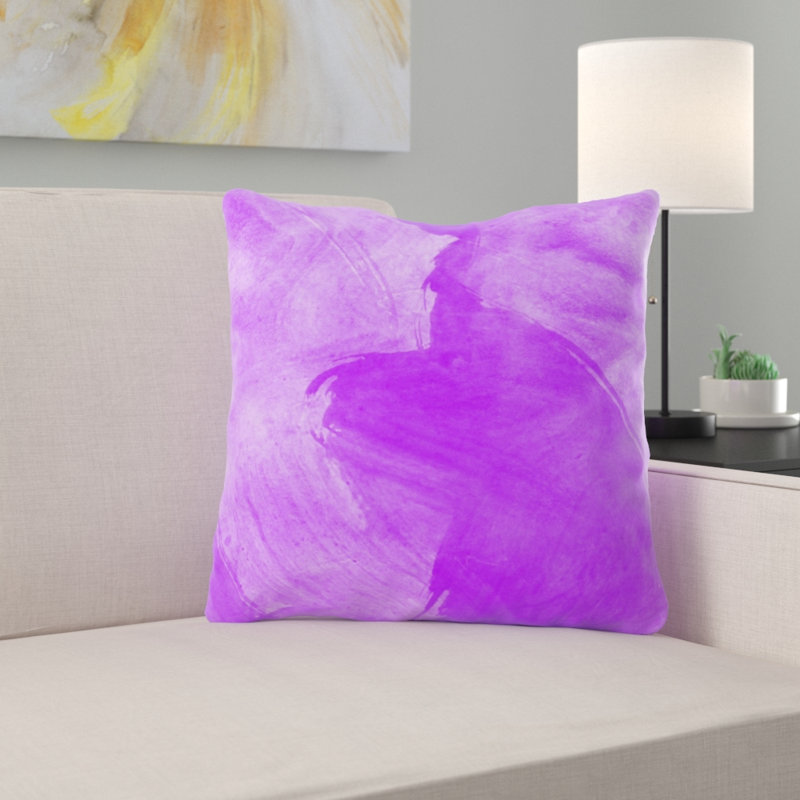 Coussin décoratif aquarelle Monge, Microsuède, Intérieur