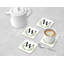 Verre à café sous-verre de jardin monogramme initiale B-1606464173