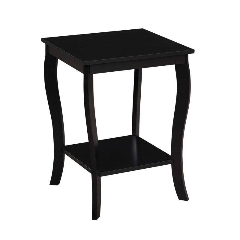 Table de bout l 18 po avec tablette Carbin, Noir