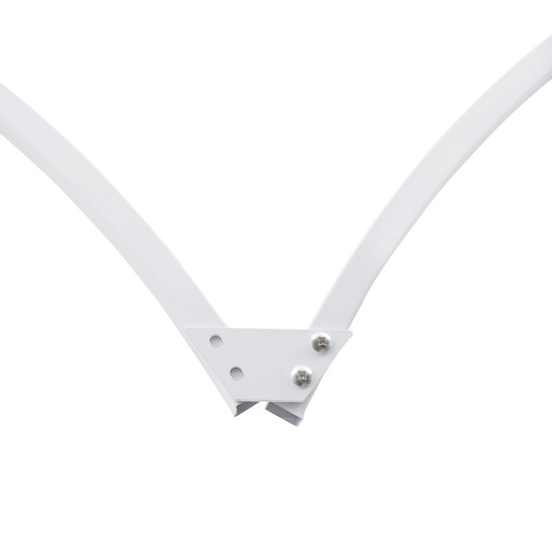 Metal Heart-Shaped Wedding Arch Backdrop Stand, White