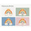 Large Boho Rainbow Wall Decals, Set of 8 Peel and Stick Nursery Wall Stickers, Satin Finish Removable Kids Room Wall Art, 20"W x 20"H (50 x 50 cm)-1764605950