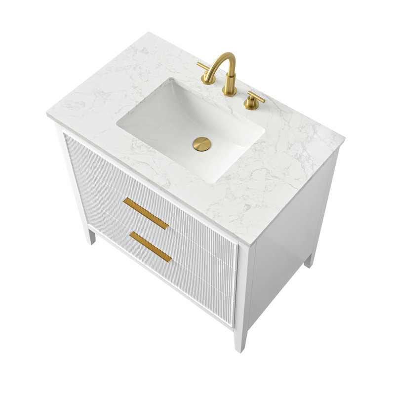 Emma 36" W Single Vanity, White