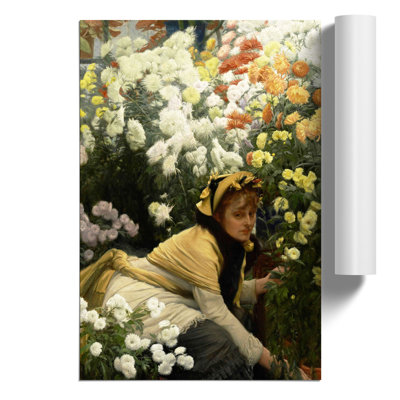 Chrysanthemums by James Tissot - Frameless Print