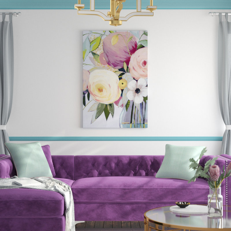 «Georgia Bouquet I», peinture sur toile, H 48 po x l 32 po