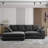 Daisy Cozy Corduroy L-Shaped Sectional Left or Right Reversible-681742307