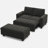 Shavera 59.8" W Velvet Upholstered Sleeper Sofa with Storage Ottoman-2056704756