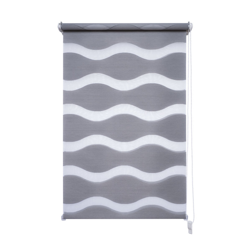 Semi Sheer Roll-Up Blind, 120cm W x 150cm L, Grey