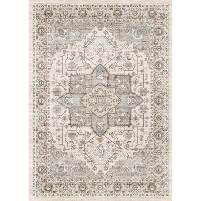Tapis de salon - Grands tapis Boho lavables pour tapis résistants aux taches Tapis tribal rétro pour cuisine de chambre à coucher avec support antidérapant ivoire