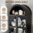 69" Tall Modern Arched Glass Door Display Cabinet With LED Lighting, 4-Tier Floor Storage Bookshelf-1896762512
