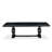 9 Pieces Dining Table Set Includes a Rectangle Table and 8 Platinum Gray Polyester fabric Dining Chairs, Sand Blasting Black-931481056-928726359