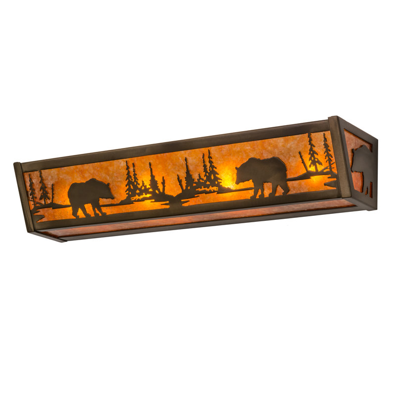 Rustic Lodge 4 - Light Bath Bar, Antique Copper
