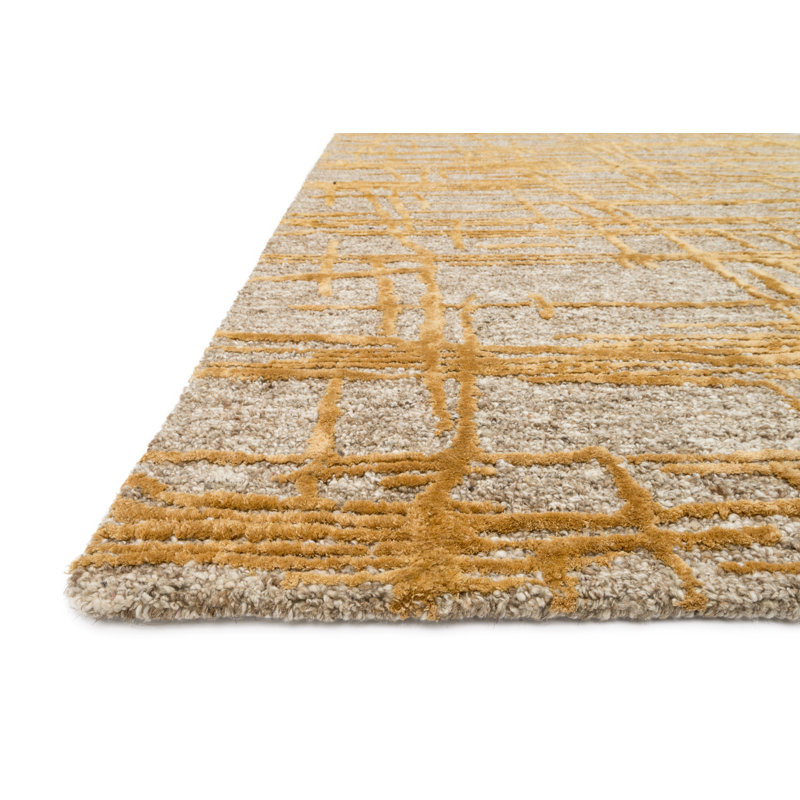 Rusch Hand-Tufted Gold Area Rug, Rectangle 5' x 7'6"