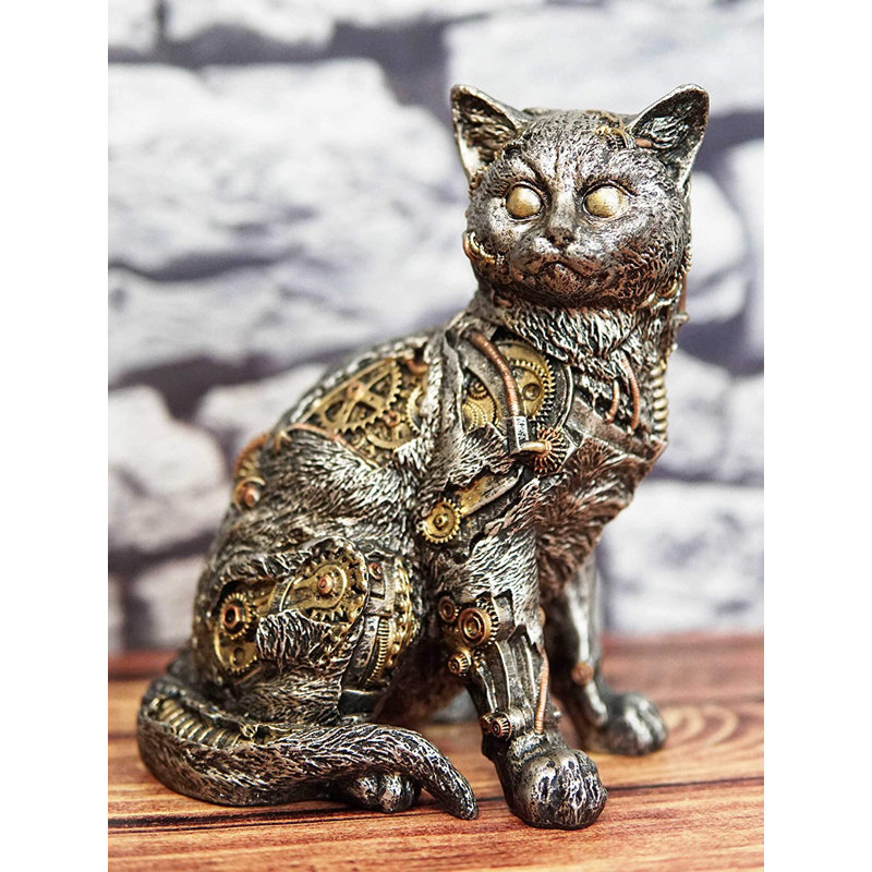 Figurine de chat Cyborg