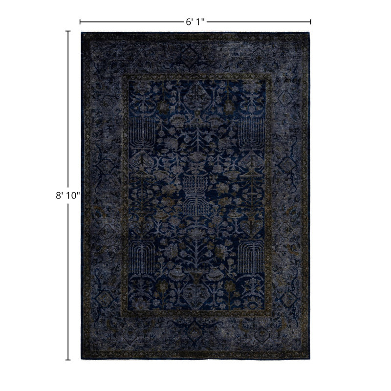 Overdyed One-of-a-Kind 6' 1" X 8' 10" Hand Knotted Area Rug