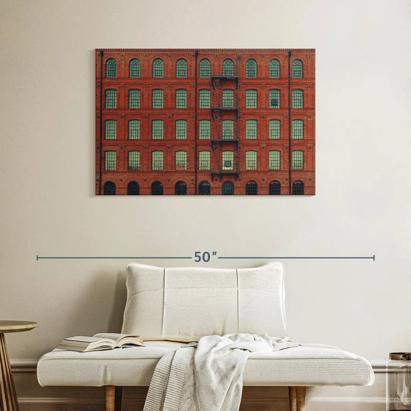 Lilie Red Building, 26" H x 39" W