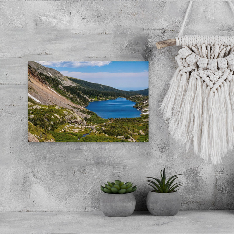 Contemporary Art Peaceful Serene Abstract Forest Landscape Wall Art 1 Piece Wrapped Canvas Wall Art, 30.48 cm H x 45.72 cm W