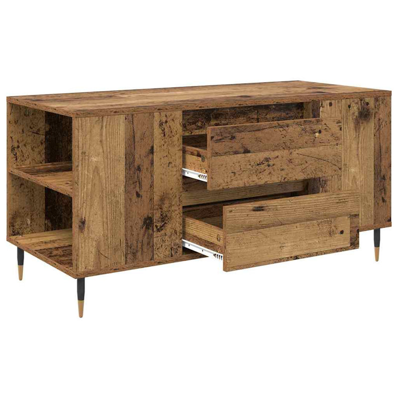 Coffee Table with Storage, Old Wood
