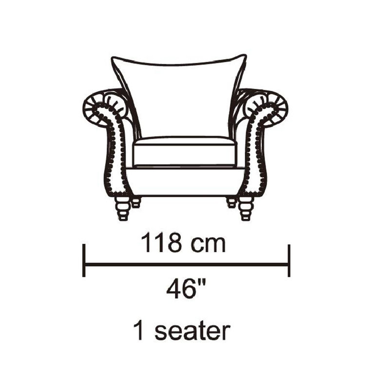 Fauteuil Chesterfield en polyester de 46 po de largeur Milam