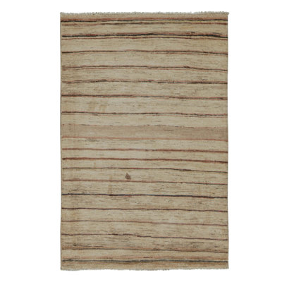 Hand Knotted Wool Area Rug in Multi