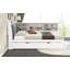Lit plateforme en bois avec lit gigogne, tablettes et tête de lit-1798252174