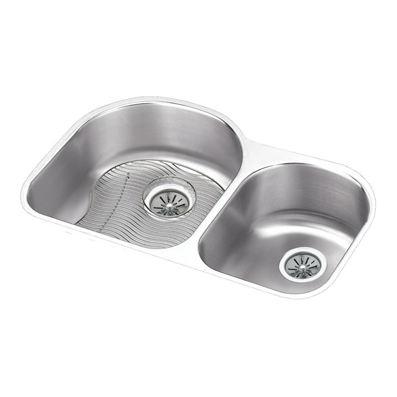 Lustertone 31.25" L x 20" W Double Basin Undermount Kitchen Sink