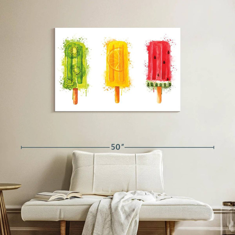 Yarlin Fruity Popsicles Splatter, 26" H x 39" W