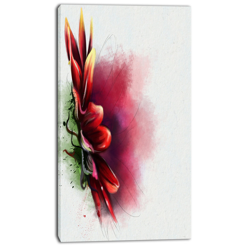 « red tournesol », reproduction d’impression sur toile tendue, H 32 po x l 16 po x P 1 po