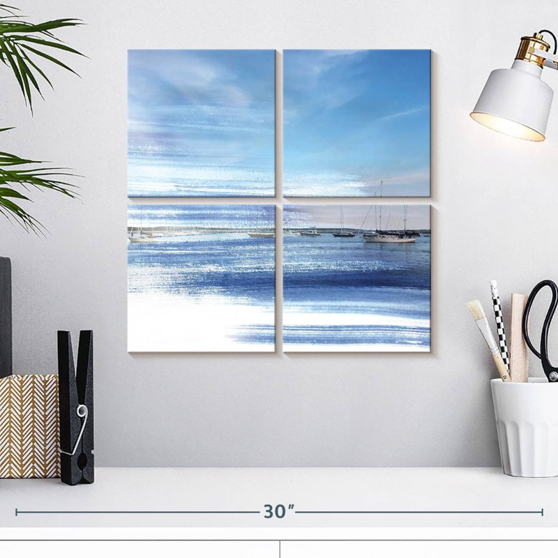 Mehar bleu côtier II, H 18 po x l 18 po