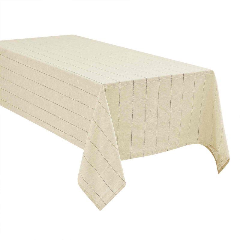 Izod Chadwick Linen Gold Lurex Tablecloth, 120" L x 60" W