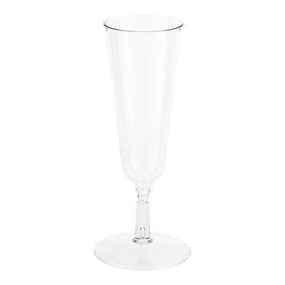 Restaurantware-2 Ounce Plastic Champagne Glasses, 100 Disposable Disposable Champagne Glasses - Recyclable, Crack Reistant, Clear Plastic Small Mimosa Glasses, For Parties or Weddings,