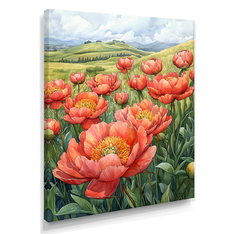 Elyria - art mural floral, H 40 po x l 30 po, Toile tendue, Ne s’applique pas