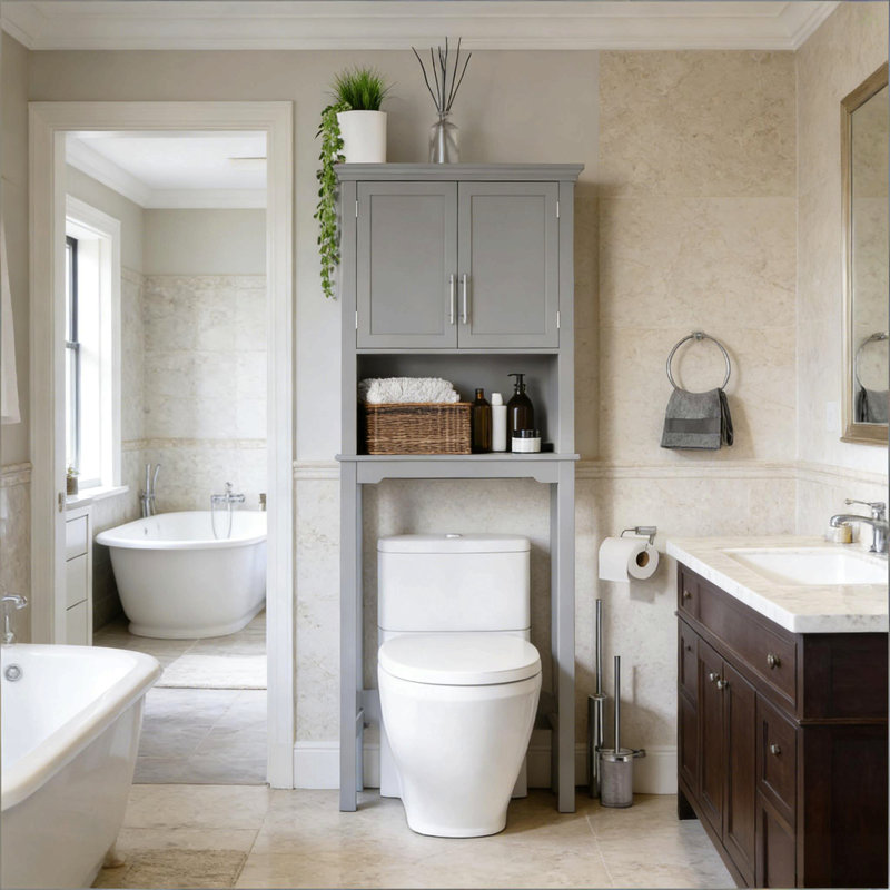 Rangement pour salle de bain Home, armoire de rangement au-dessus de la toilette