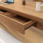 Bureau rectangulaire brun en bois massif avec 6 tiroirs-295613938