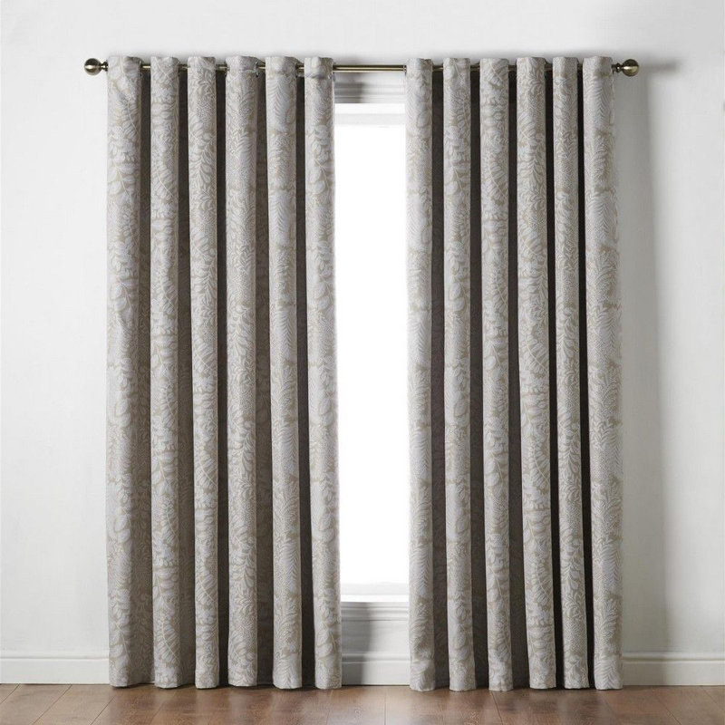 Iniguez Room Darkening Curtain Pair, 229cm W x 229cm L, Cream