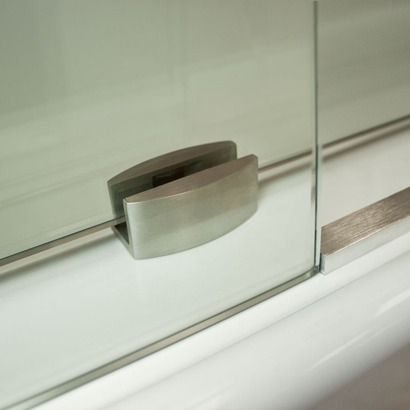 Porte de douche coulissante 32 po x 76 po Ultra-C, Nickel brossé