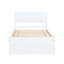 Lit simple moderne avec cadre blanc crème et utile avec tête de lit ultrabrillante pour la longévité de la chambre à coucher-121107265