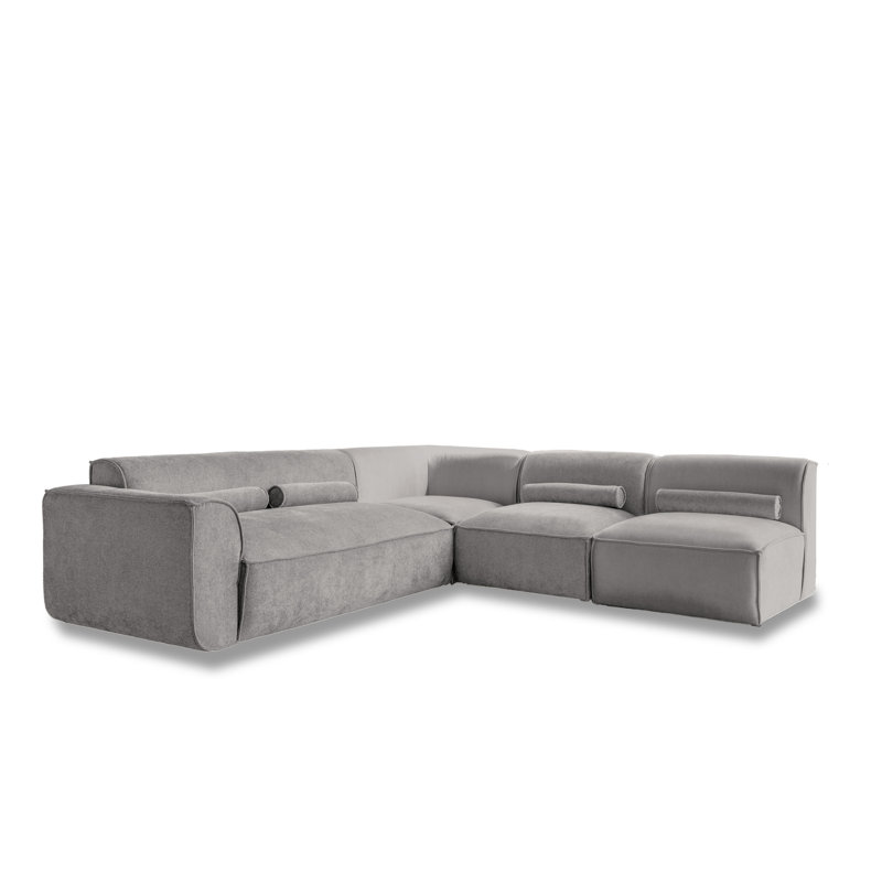 Flex Felix 6 Seater Corner Sofa , Grey, Right Hand Facing