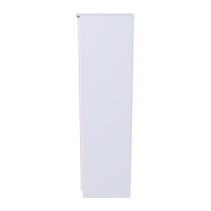 Bhodhini 2 Door Wardrobe, Pink/White, 182cm H x 74cm W x 53cm D