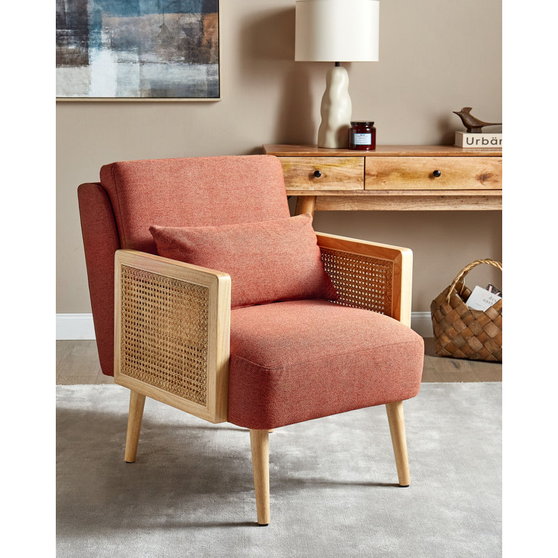 Alviani Upholstered Armchair, Orange