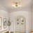 3-Light Transitional Opal Glass Shades Semi Flush Mount Ceiling Light
