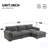 96.5'' Chenille Sectional Sofa with Storage Ottoman and Pockets,Adjustable Phone Holder,Wide Seat,4 Seat L Shaped Couch Set,Comfy Sofa with USB Charger for Living Room,Apartment-1723578904