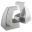 Apostrophe Polished Aluminum Bookends