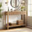 33.46''Console Table With 2 Drawers And Open Storage Shelf,Hallway & Foyer,Farmhouse Accent