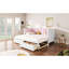 Lit de jour simple TG très grand avec tiroirs de rangement, structure en bois massif, style moderne pour la maison