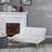 Convertible Sofa Bed Futon With Gold Metal Legs Teddy Fabric