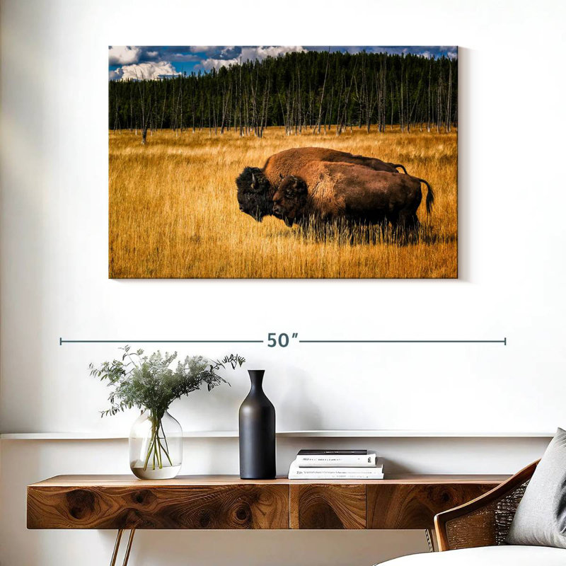 Brampt West Yellowstone Bison, 26" H x 39" W