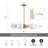 6-Light Dimmable Modern Sputnik Chandelier with Glass Globes in Gold-537583913-538134913